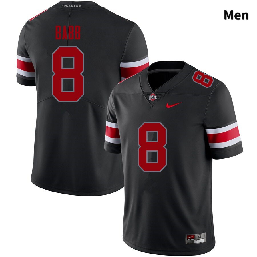 Men's Ohio State Buckeyes #8 Kamryn Babb Blackout Authentic College Stitched Football Jersey 23PY041LV